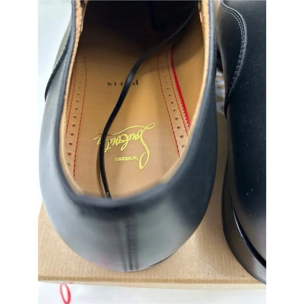 Men's Christian Louboutin CLOOCLOO spiked Leather, Oxford, size 41 made in Italy
